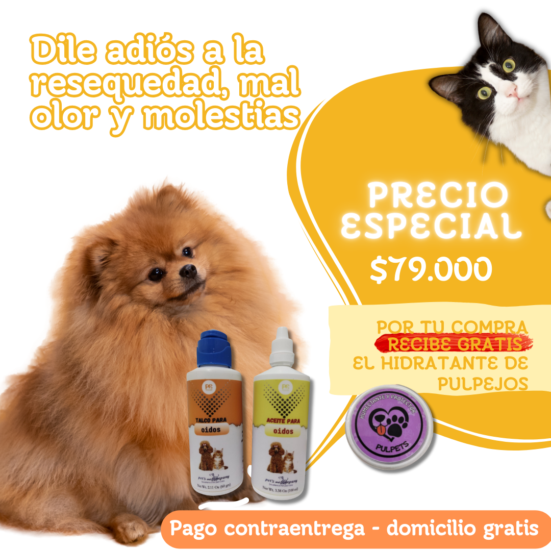 KIT LIMPIEZA DE OIDOS + GRATIS HIDRATANTE DE PULPEJOS 🐾